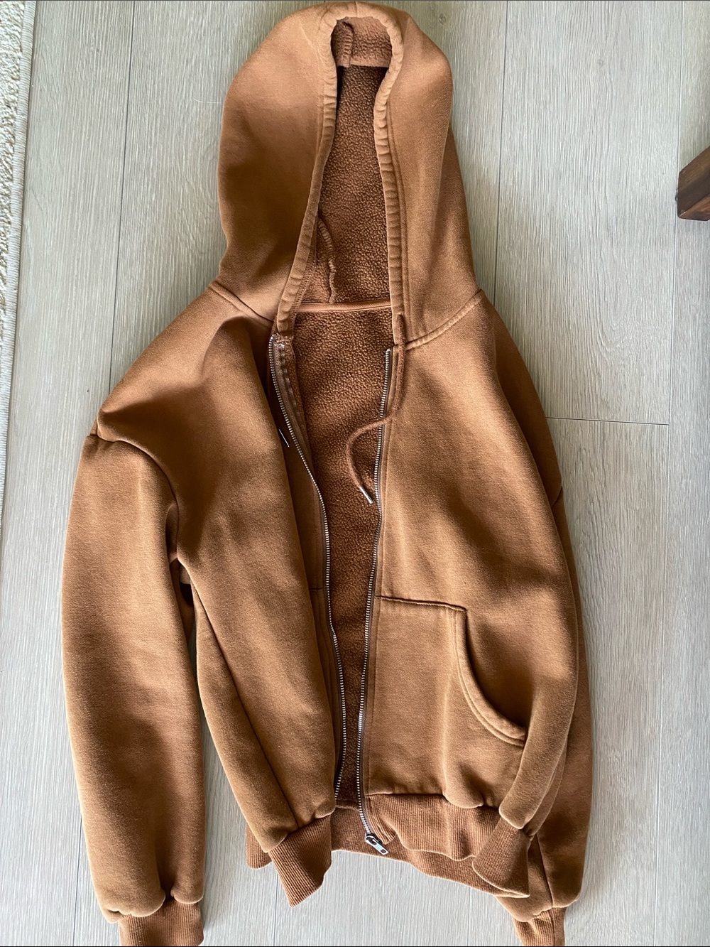 Brown zip up hoodie